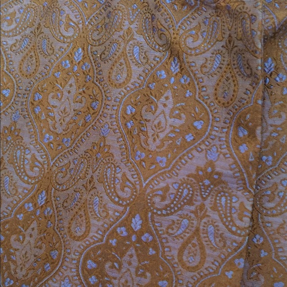 Vintage custom made silk brocade jacket in cobalt blue and black - Picture 8 of 14